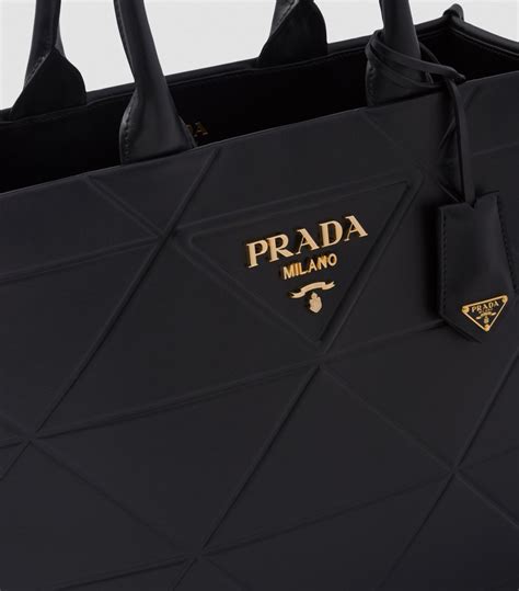 prada logo plaque mini bag|Prada symbole tote bag.